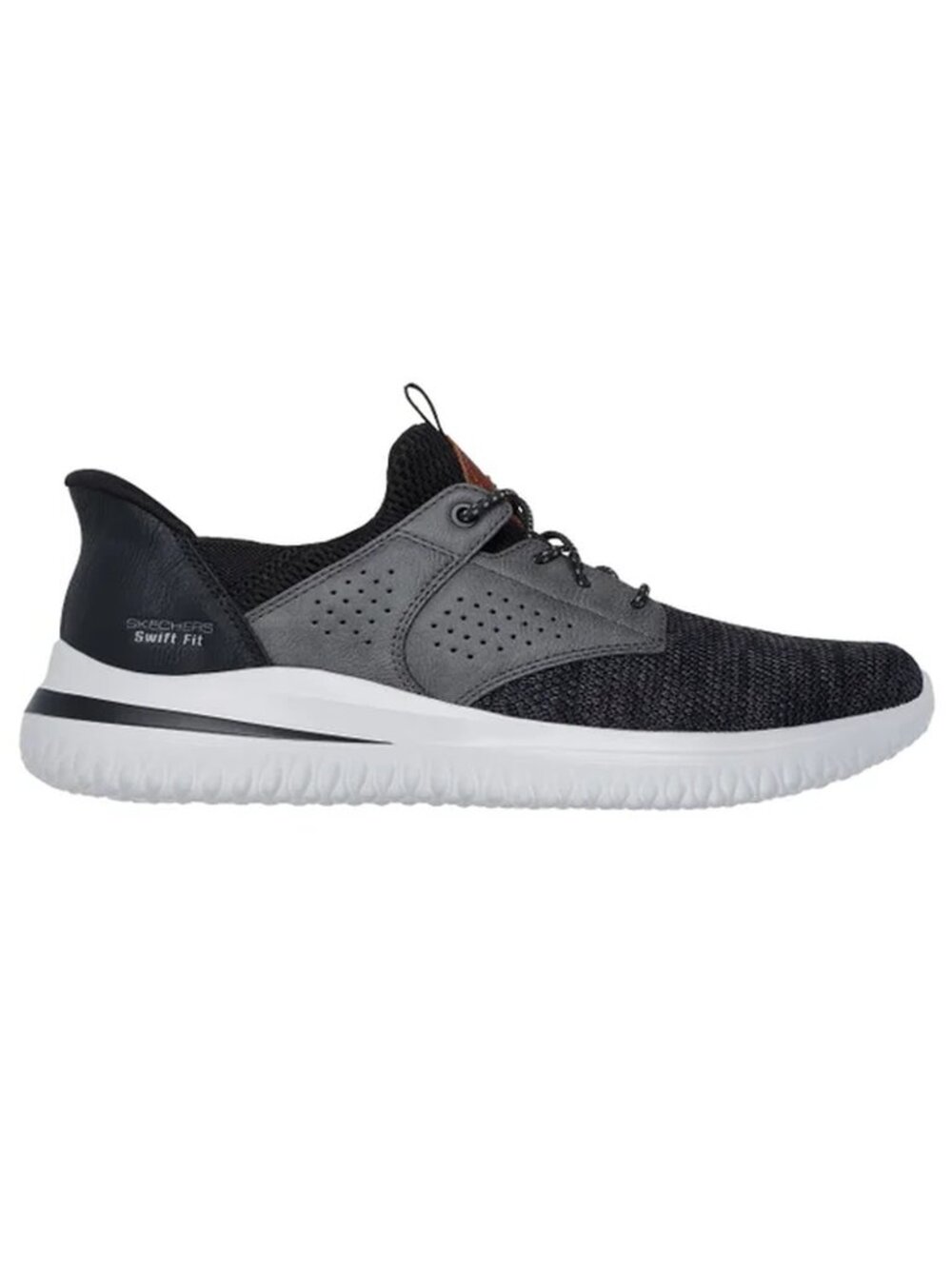 Skechers Men’s Delson Swift Fit Black Slip-On Shoes Size 10 NWT
